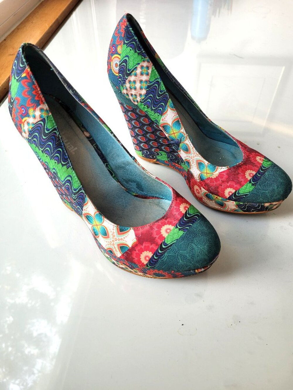 Desigual Women's Multicolour Wedge Pumps Size 41